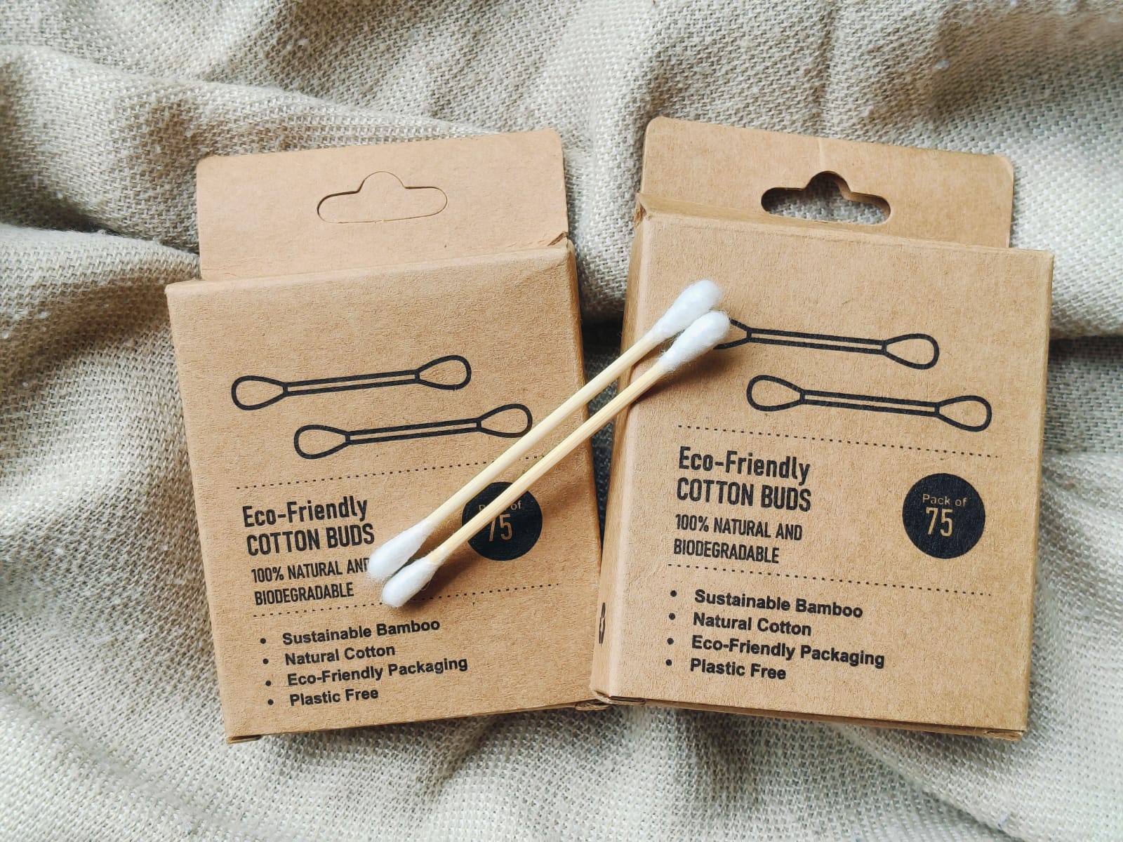 Veru Bamboo Ear Buds - Set of 2