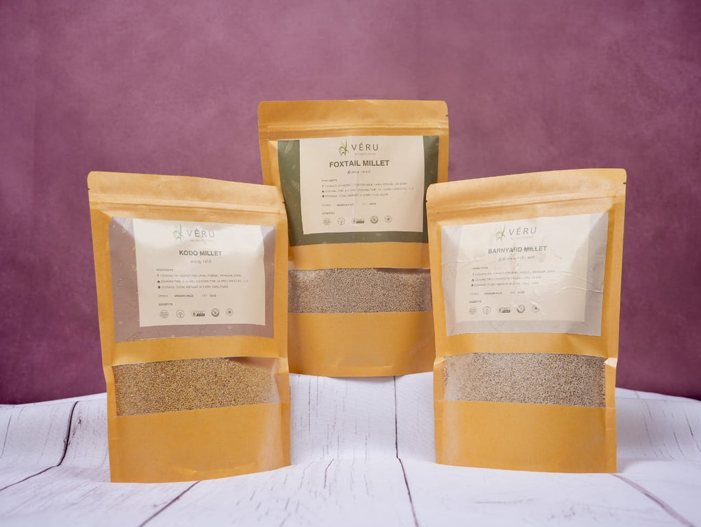 🌾 Veru Millets – Triple Millets Combo (Kodo • Barnyard • Foxtail)